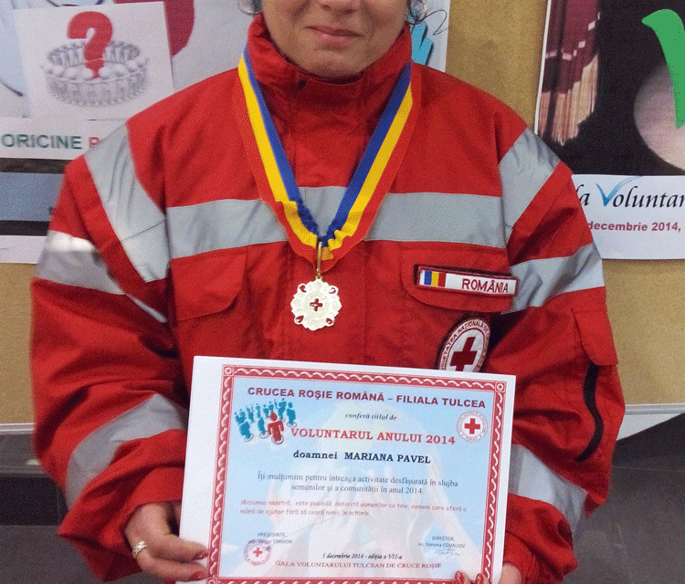 Mariana Pavel, voluntarul anului la Crucea Roşie Tulcea