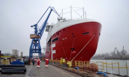 Ultima lansare de navă în 2014 la VARD Tulcea