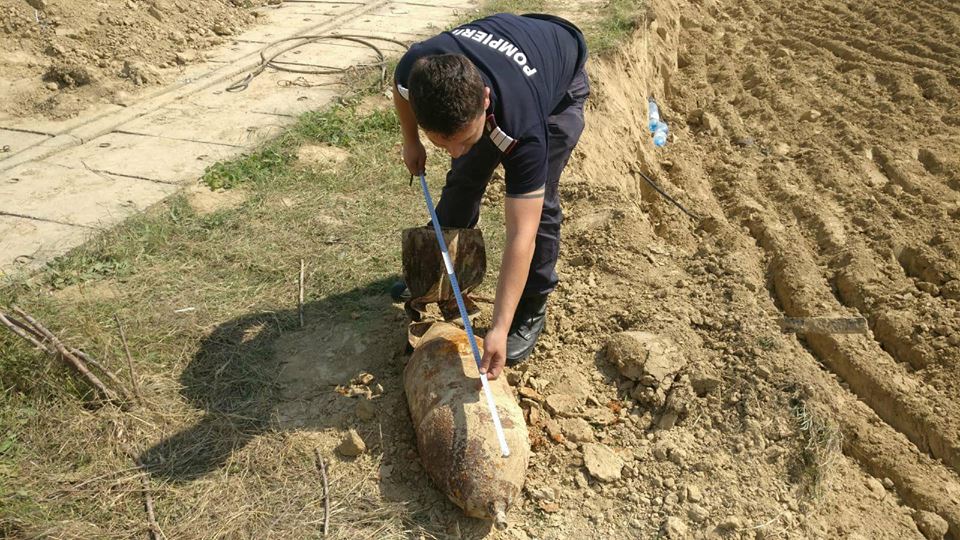 Bombă de 250 de kg descoperită la Isaccea