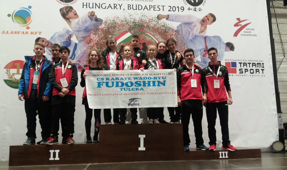 4 titluri de campioni europeni pentru Clubul Sportiv Fudoshin Tulcea la competiţia continentală de karate Wado-Kai de la Budapesta