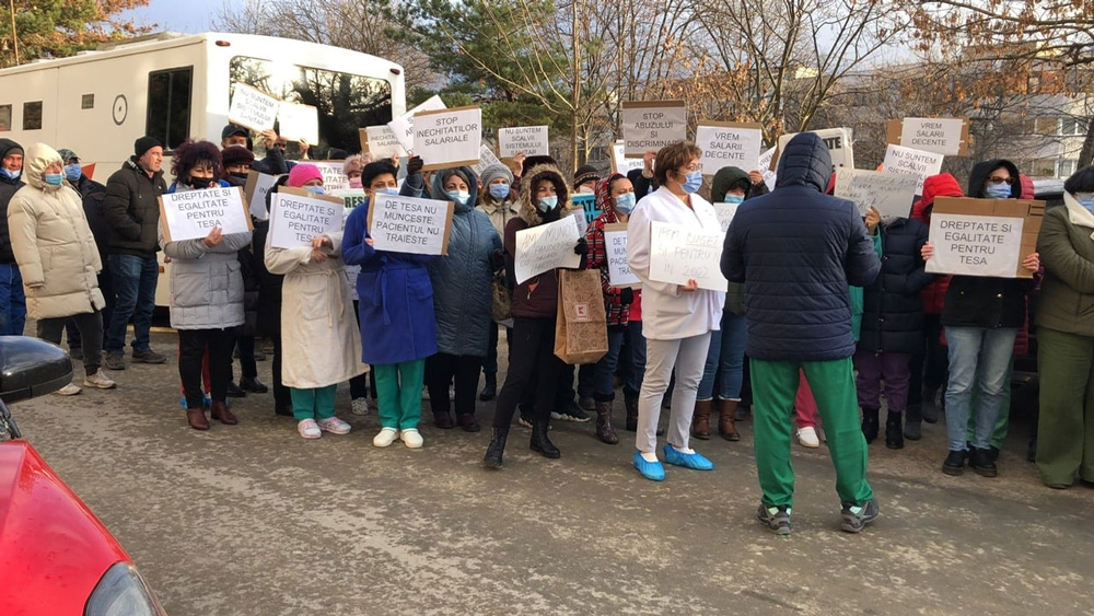 Protest spontan la Spitalul Judeţean de Urgenţă Tulcea