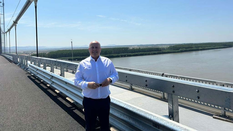 Podul suspendat peste Dunăre va fi inaugurat pe 6 iulie