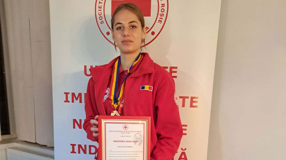 Gabriela Pascale, Voluntarul Anului 2023 desemnat de Crucea Roşie- Filiala Tulcea