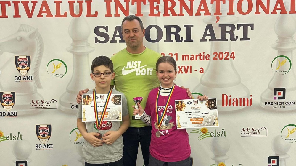 Argint şi bronz pentru patru şahişti tulceni, la Festivalul Internaţional de şah Satori Art Slobozia