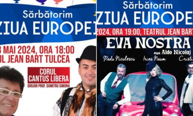 Ziua Europei, marcată la Tulcea: Concert Cantus Libera, Ilie Caraş şi Gabriel Dorobanţu la Teatrul „Jean Bart”