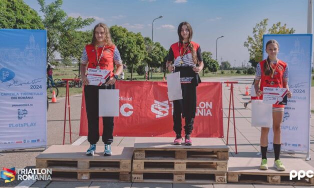 Triatloniştii de la Aqua Vita Delta Tulcea, aur, argint şi bronz la Campionatul Naţional de Duatlon Sprint şi Trikids