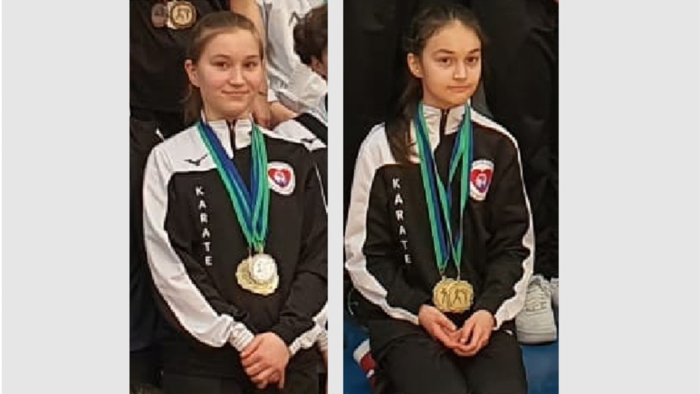 Surorile Cezara şi Iasmina Iacoblev, medalii de argint la Bucharest International Karate Open