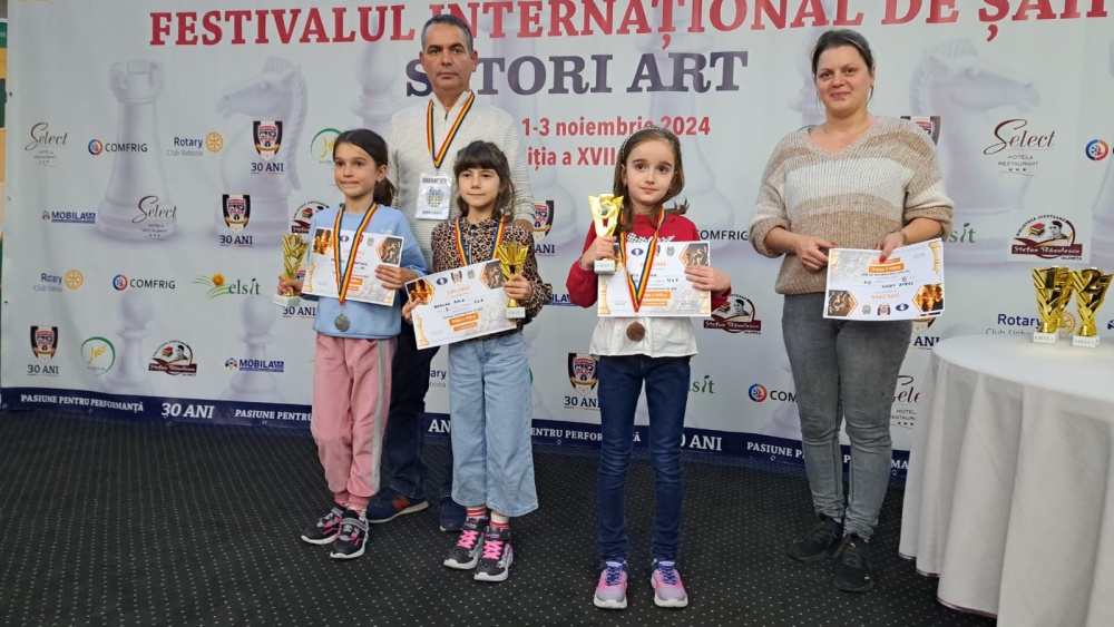 Şahiştii de la ACS Logic Delta, aur şi argint la Festivalul Internaţional de Şah „Satori Art” Slobozia