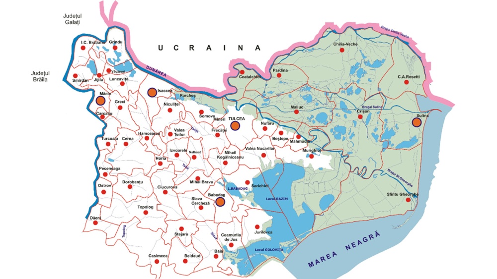 Reorganizarea administrativă: Tulcea ar rămâne cu 10 comune din 46