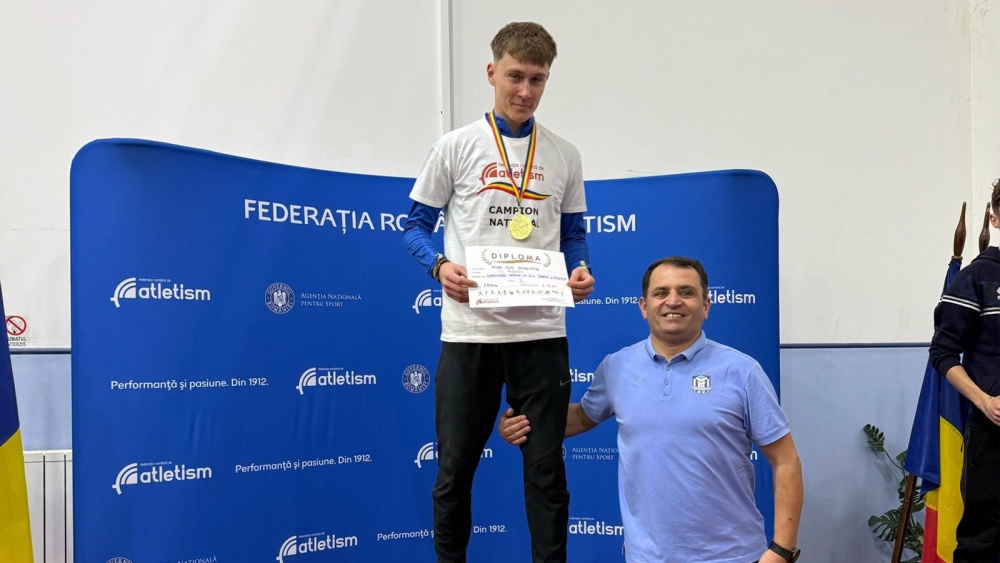 Alin Mihai Şavlovschi, dublu campion naţional la 1.500 m sală