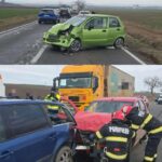 Accidente rutiere în lanţ la ieşire din Tulcea spre Cataloi. Două persoane au ajuns la spital