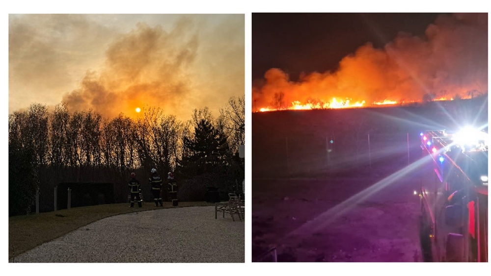 Aproximativ 50 de hectare de vegetaţie şi stuf de lângă Dunăvăţu de Jos, incendiate