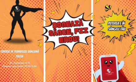 O nouă campanie de donare de sânge, săptămâna aceasta, la Tulcea: „Donează sânge, fii erou!”