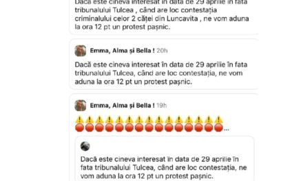 Iubitorii de animale anunţă protest paşnic, mâine, în faţa Tribunalului Tulcea. Neautorizat, încă!