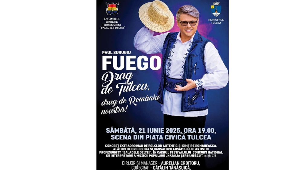 Concert Fuego, în iunie, la Tulcea