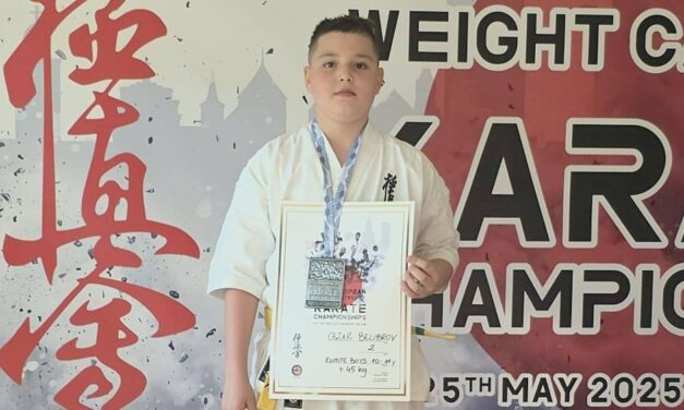 Karatistul Cezar Belibrov, Clubul Combat Budo Gym Tulcea, argint la Campionatele Europene de Karate