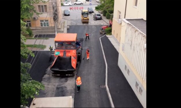 Strada Concordiei a scăpat de piatra cubică: se toarnă al doilea strat de asfalt