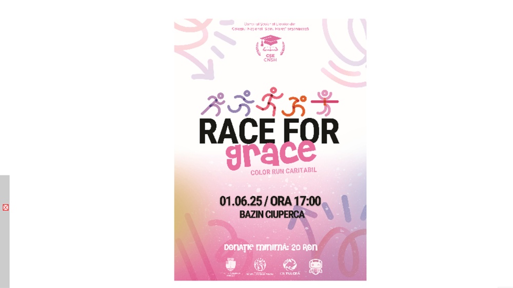 „Race for Grace” – Alergare colorată pentru un scop caritabil organizată de elevii Colegiului Naţional „Spiru Haret” 