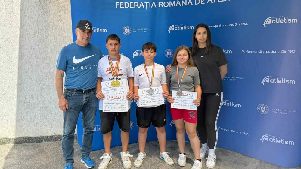 Aur, argint şi bronz pentru pentru atleţii CSS din Turcoaia, la Campionatul Naţional U14, U13