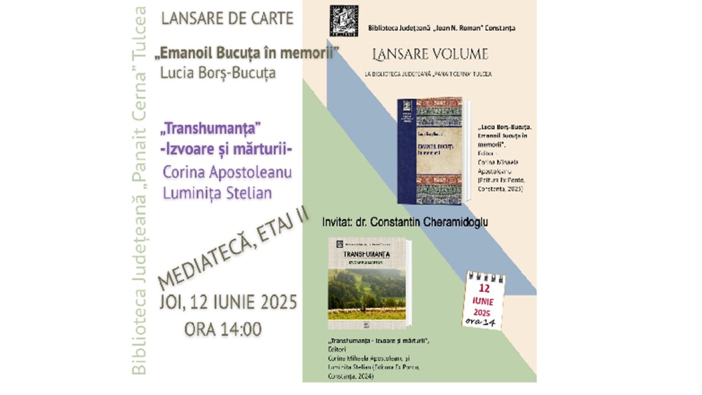 Dublă lansare de carte la Biblioteca Judeţeană „Panait Cerna”