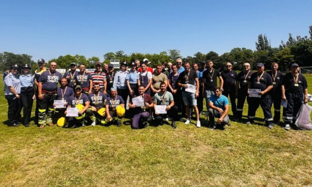 Echipajele de pompieri voluntari „Rivergate” Tulcea şi Luncaviţa, locul întâi la etapa judeţeană