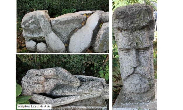 Elevii de la Arte vor restaura sculpturile din faţa liceului şi din curtea Stării Civile din municipiu