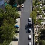 Primul strat de asfalt, turnat pe strada Eternităţii