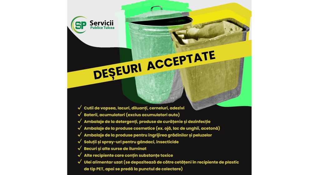 Servicii Publice Tulcea colectează gratuit cutii de vopsea, becuri arse şi sticluţe de ojă. Doar de la persoane fizice!
