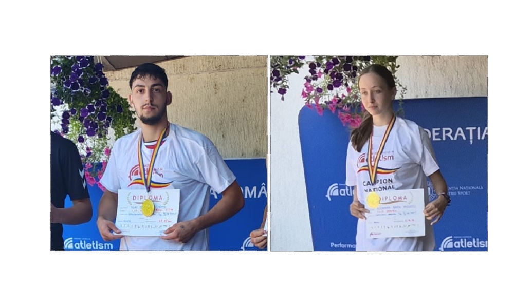 Vlad Dima şi Bianca Alexandra Vasilescu, campioni naţionali la atletism