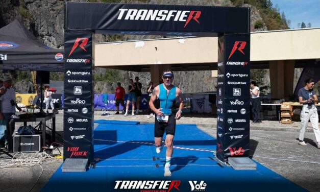 Silvian Poida, primul loc pe podium la concursul de triatlon Transfier Olimpic