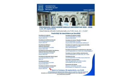 Programul deschiderii anului universitar 2025-2026 la Universitatea Dunarea de Jos din Galati