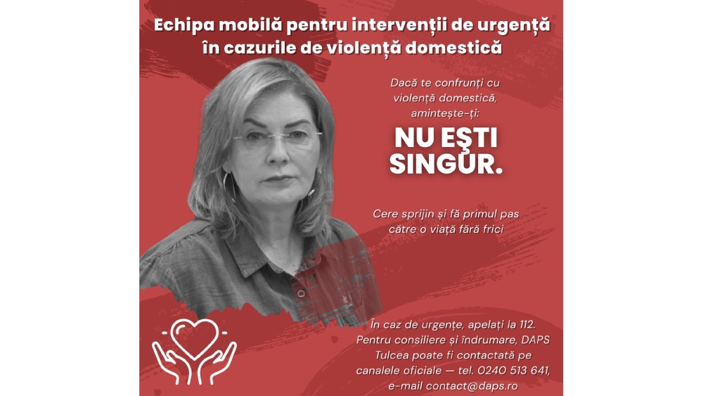 Echipă mobilă în Tulcea, contra violenţei domestice
