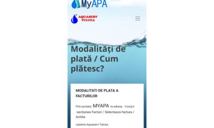 Aquaserv Tulcea: aproximativ 5.500 de abonaţi s-au înregistrat în platforma online