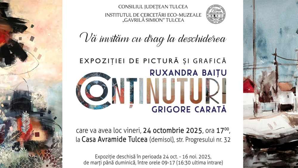 Tată şi fiică, uniţi prin artă – expoziţia „Con-ţinuturi”, vernisată astăzi la Casa Avramide