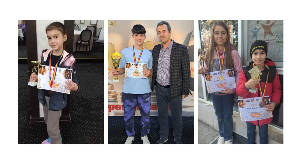 Trei medalii de aur şi una de bronz pentru şahiştii tulceni la „Festivalul Internaţional de Şah Satori Art Slobozia”