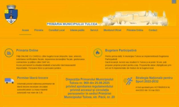 Tulcea, iluminată în portocaliu pentru a marca eliminarea violenţei împotriva femeilor