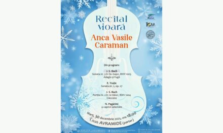 Recital de vioară solo la Casa Avramide: Anca Vasile Caraman revine pe scena tulceană