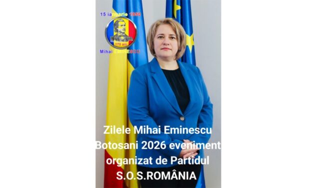 Deputatul SOS de Tulcea Elena Laura Toader, prezentă la „Zilele lui Mihai Eminescu”