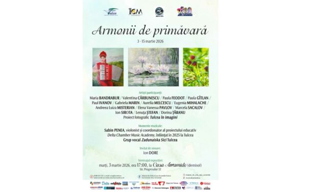 „Armonii de primăvară” la Casa Avramide: 15 artişti tulceni expun în cadrul proiectului „Arta din comunitate”