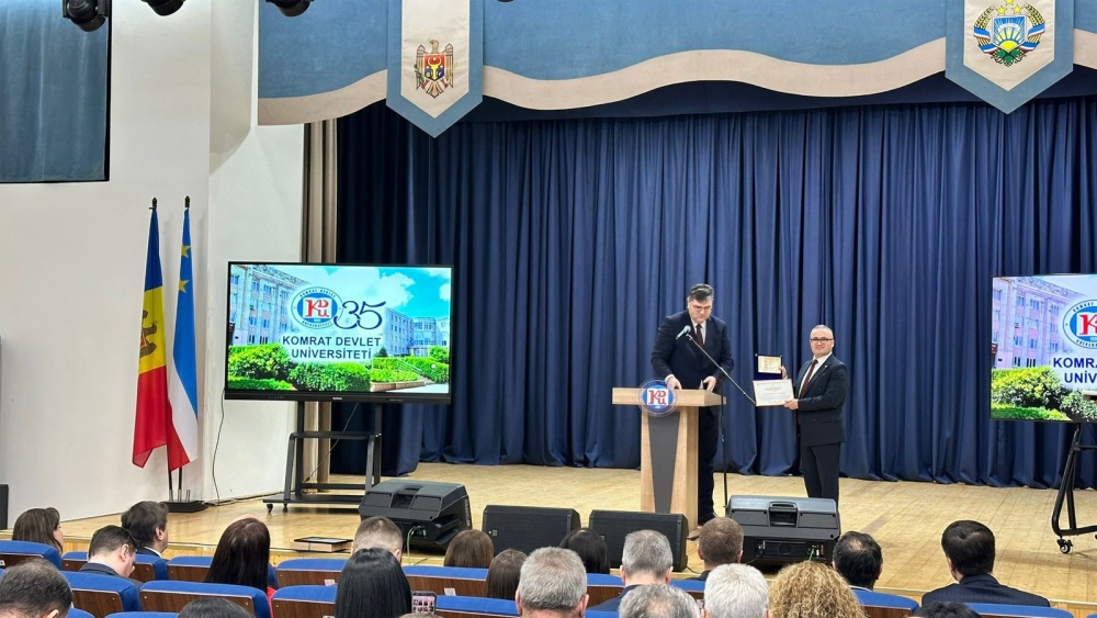 Delegaţie a Universităţii „Dunărea de Jos” din Galaţi, la aniversarea a 35 de ani a Universităţii din Comrat