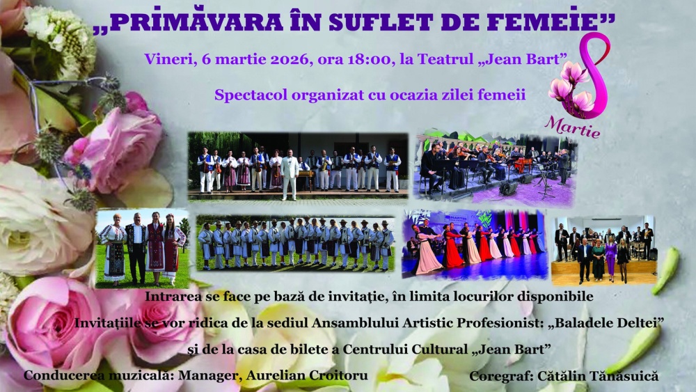 Spectacol dedicat Zilei Internaţionale a Femeii, la Teatrul „Jean Bart”
