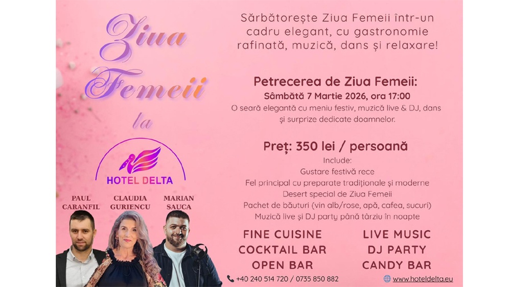Tulcea îşi sărbătoreşte femeile cu petreceri speciale, muzică şi meniuri festive