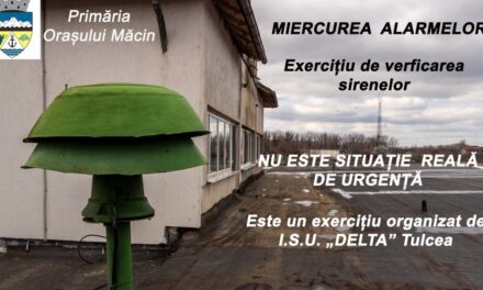 Vor suna sirenele în Măcin. Miercuri vor fi testate toate sirenele din oraş
