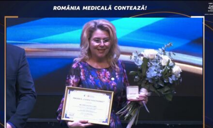 Dr. Corina-Elena Badea, premiată în cadrul Galei „Medic pentru România, România Medicală Contează”