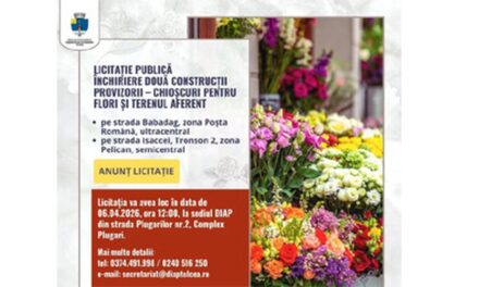 Două chioşcuri de flori, scoase la licitaţie în municipiu
