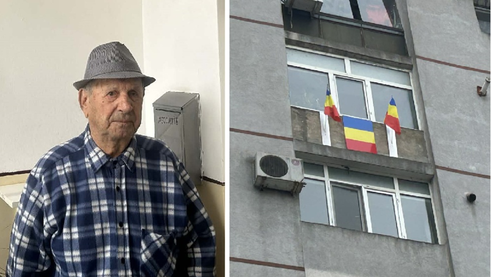 Gheorghe Enache, tulceanul de 93 de ani care a împodobit blocul Pelican cu drapelul României: „Consider că am făcut o faptă bună”