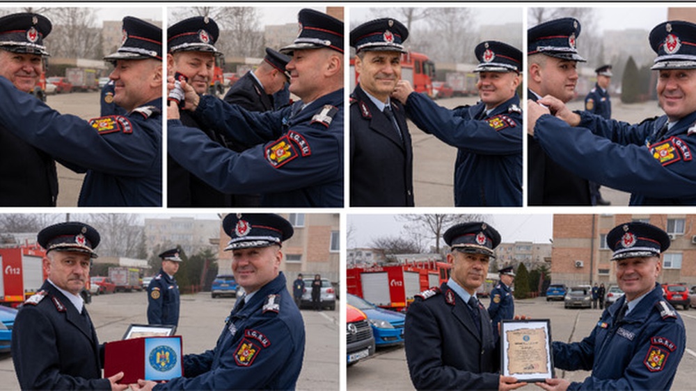 Înaintări în grad la ISU „Delta” Tulcea de Ziua Protecţiei Civile