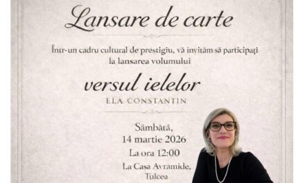 Lansare de carte la Casa Avramide semnată de Ela Constantin: „versul ielelor”
