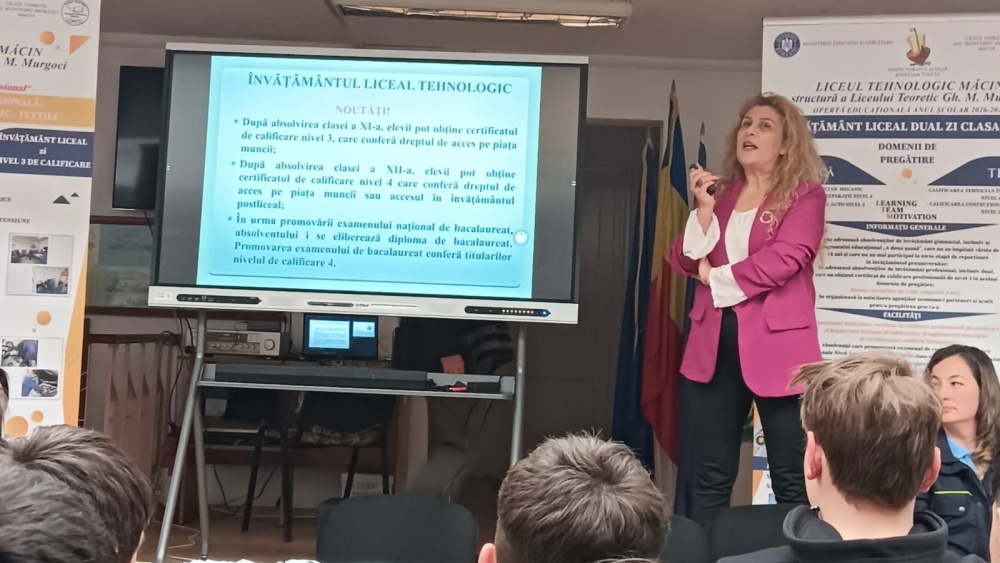 „Noi Construim Viitorul”, la Liceul Tehnologic Măcin: Eveniment de promovare a învăţământului liceal tehnologic şi dual