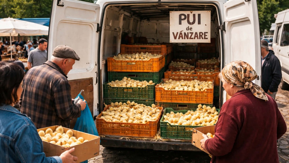 DSVSA Tulcea trage un semnal de alarmă: Nu cumpăraţi pui vii de la comercianţii ambulanţi!